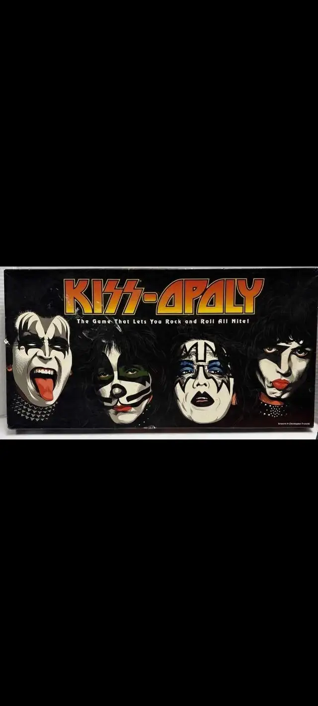 KISS-OPOLY KISS Band Themed Monopoly Style Board Game 2003 Rock