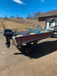 boat motor and trailer for sale!