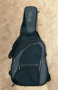 Guitar travel padded case and Fender guitar stand