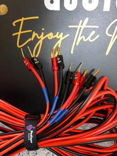 Custom Speaker Cables Banana to Pin – 25', Radique Audio, View more