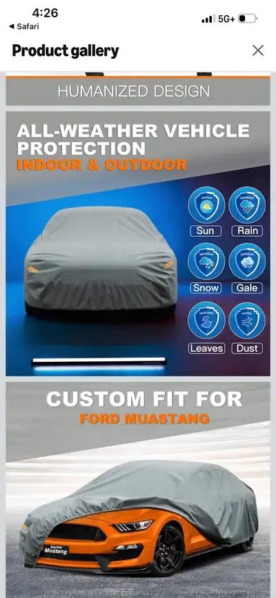  Ford Mustang fitted cover , View more