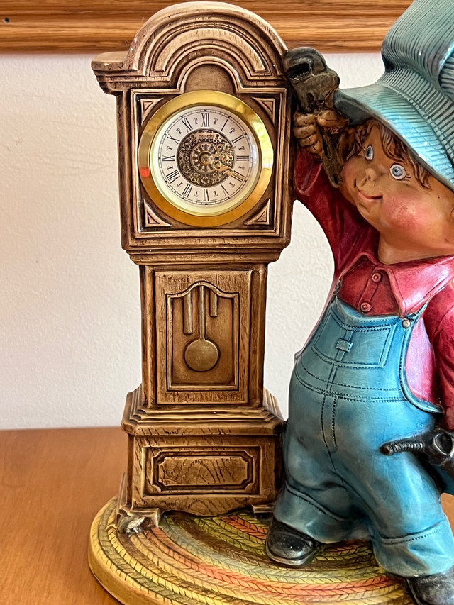 1975 Byron Moulds “Little Engineer” Wind-Up Clock in Home Décor & Accents in Belleville - Image 2