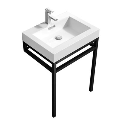 New 24" Matte Black Console Vanity, View more