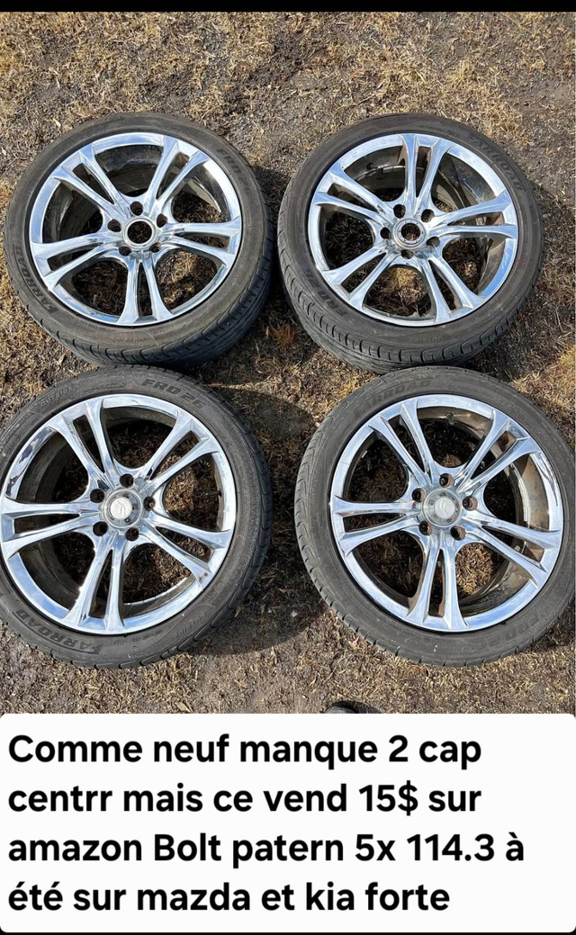 Mags avec pneus d'été dans Pneus et jantes  à Lanaudière - Image 2