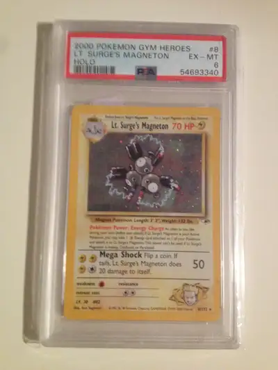 L.t. Surges Magneton Gym Heroes [1998] PSA GRADED 6 PRICE FIRM. WILLING TO DISCOUNT IF 3 OR MORE CAR...