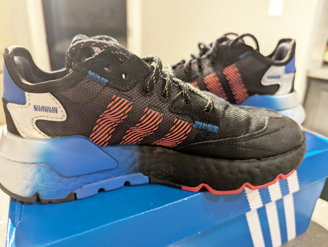 Adidas Nite Jogger Black Flash Red Blue (Size: 4.5) in Other in St. Albert - Image 2