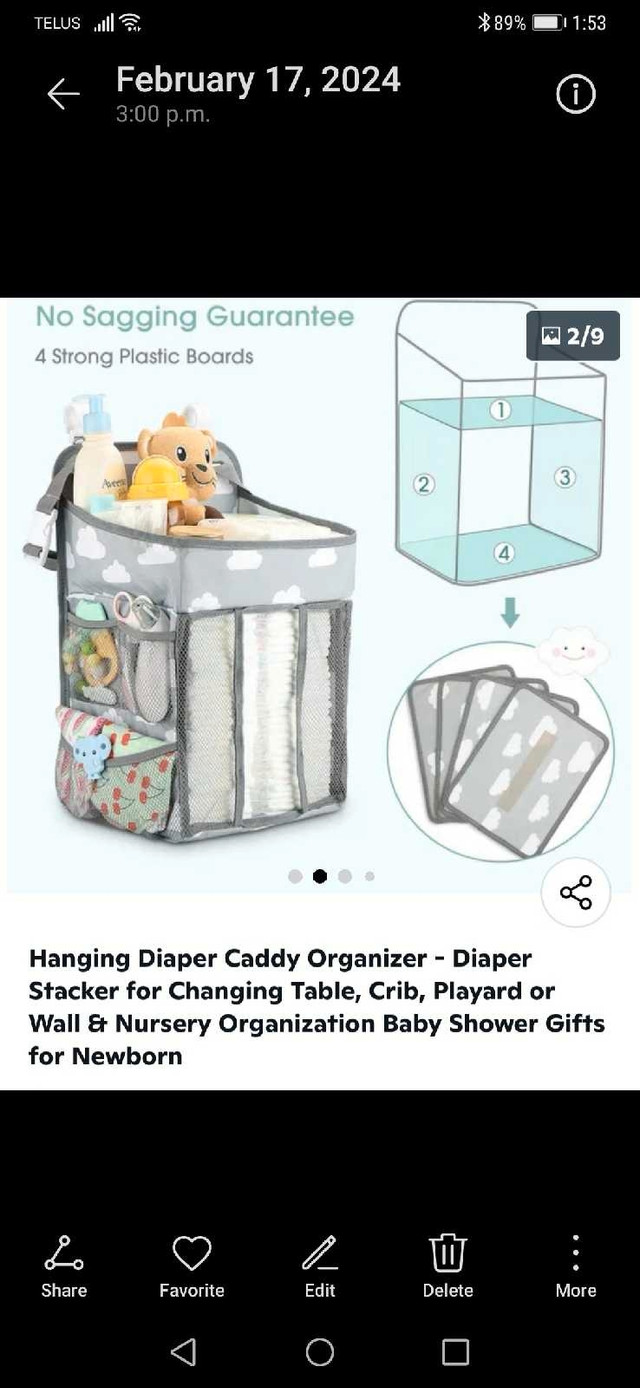 Hanging Diaper Caddy Organizer in Storage & Organization in City of Toronto - Image 2