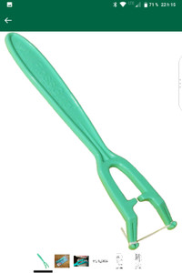 FlossGrip Porte-fil dentaire (vert) BRAND NEW (SEALED)