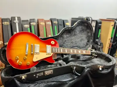 2007 Gibson Les Paul ‘60s Standard Cherry Sunburst. It’s got the Gibson Rhythm and Lead Pro pickups...