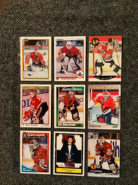 Ed Belfour lot of 79 cards w/Rookie, commons and 20 insert cards