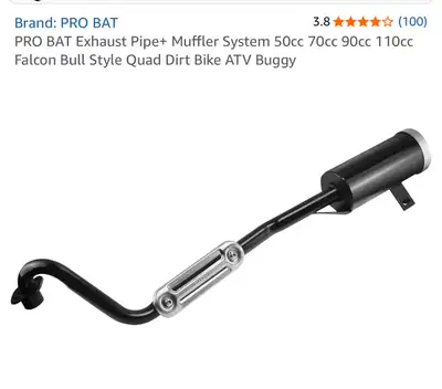Exhaust Pipe For Quad Dirt Bike ATV Buggy, View more