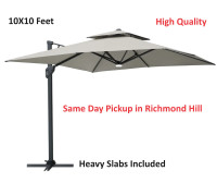 Patio Umbrella Square White New Outdoor Cantilever - MUST SELL