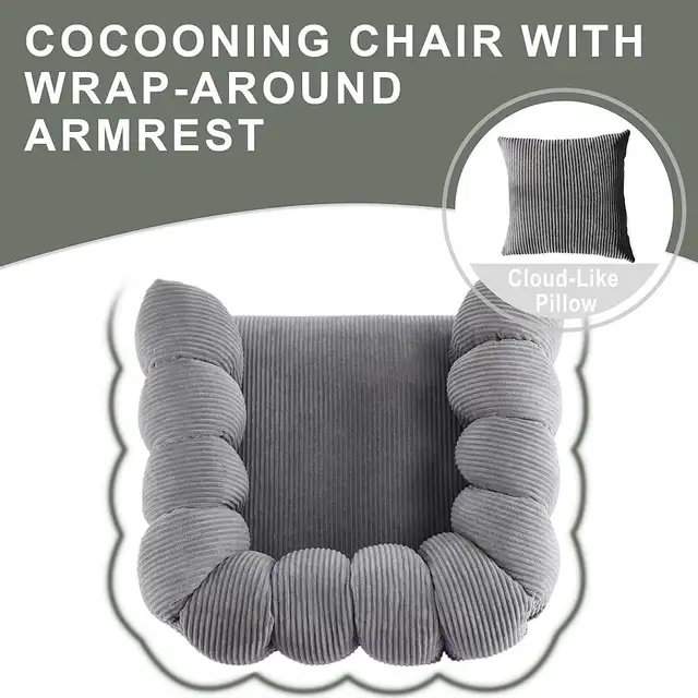 Accent Chair Reading Chair with Pillow Accent Armchair for Adult in Chairs & Recliners in Markham / York Region - Image 8