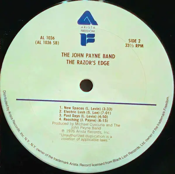 The John Payne Band  -- The Razor's Edge   * DISQUE VINYLE/VINYL in CDs, DVDs & Blu-ray in City of Montréal - Image 3