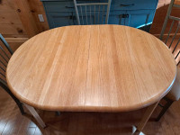 Gorgeous Refinished Solid Maple Oval Dining Table & Chairs