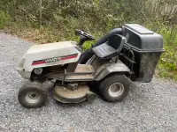 Riding mower with bagger