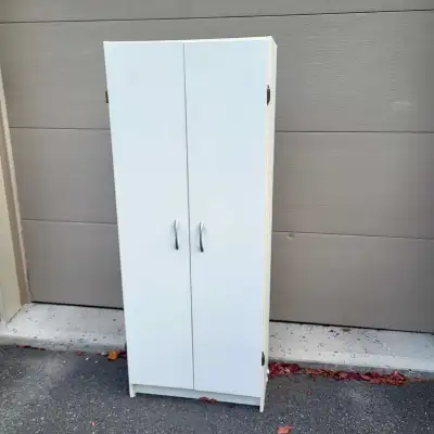 White storage unit with shelves, View more