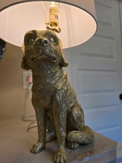 Gold Lab Dog Lamp , View more
