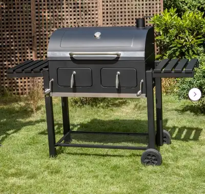 Barbecue au charbon 34 po à deux zones avec plateaux relevables, View more