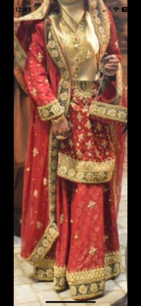 Traditional red desi bridal / wedding dress