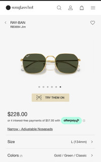 Authentic Ray-Ban sunglasses 