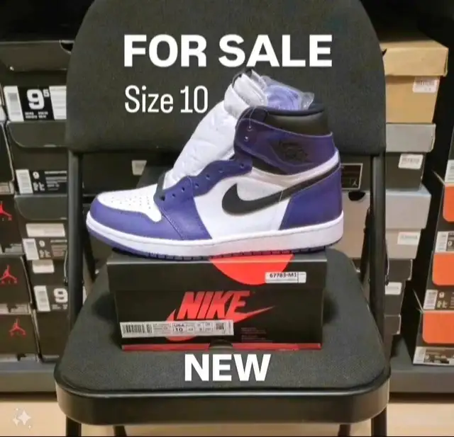 Air Jordan 1 Court Purple White size 10628647445465631217