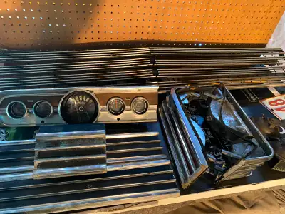 !965 Comet Caliente parts, mouldings, tail lights, instrument cluster, grille. $25-150.