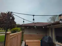 Patio lights and 8foot hanging poles