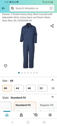 Pioneer 7 pocket heavy duty work Coveralls.  Size 60 4XL new.