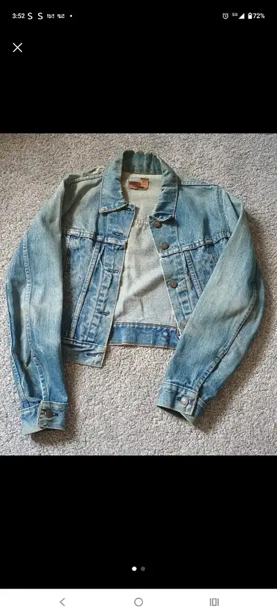 Women's Vintage Denim distressed Trucker Jacket, View more