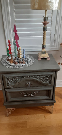 2 Drawer Dresser, Night Table with Lamp