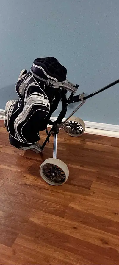 Golf bag and cart, View more