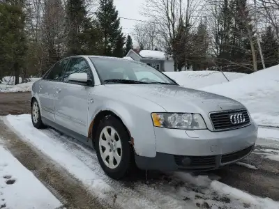 2003 Audi A4 1.8T FWD Silver Besoin Amour = bon potentiel