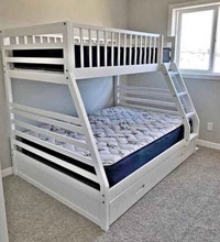 Modern Single/Double Bunk Bed with Built-in Drawers - NEW Peterborough Peterborough Area Preview