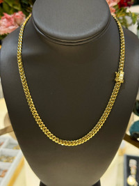 14K Solid Gold Miami Cuban Chain with Box Lock City of Toronto Toronto (GTA) Preview