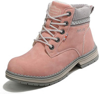 NEW Women's 39 / 8.5 Pink Snow Boots Fashion Trademark Fur Lined