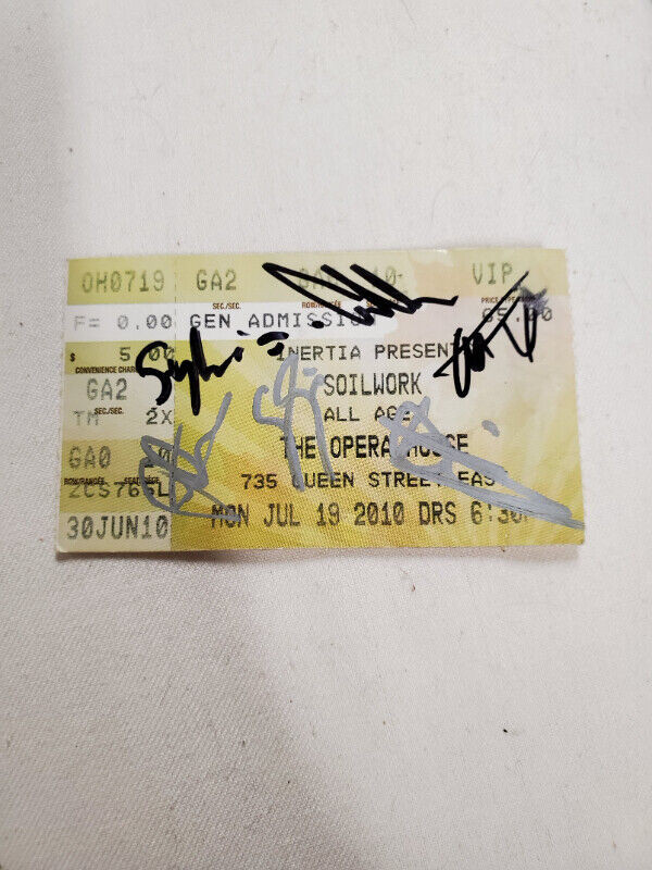 Soilwork Autographed & Landyard Ticket in Other in Thunder Bay