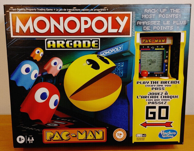 Pac-Man Arcade Monopoly Boardgame in Toys & Games in Markham / York Region