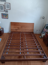 Queen size teak bed frame