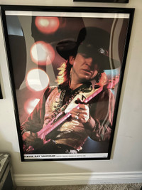 Stevie Ray Vaughan SRV framed poster