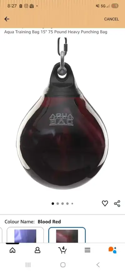 red marble aqua punching bag xl, View more