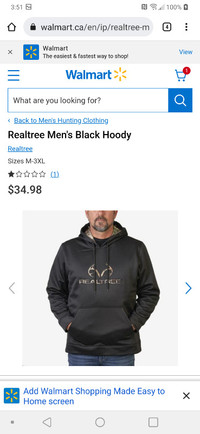 Realtree men's pullover. Dark grey. Size medium. Brand new.