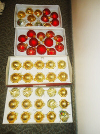 50+ Red & Gold Christmas Tree Balls & Other Ornaments Like New
