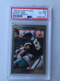 JUNIOR SEAU .. 1990 Action Packed ROOKIE .. PSA 6, 7, 8, 9 ($70)