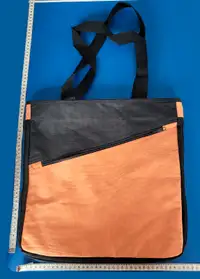 Sac en toile Extensible Noir et Orange avec Zipper