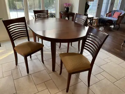 Dark Brown Dining Table and 4 Chairs, View more