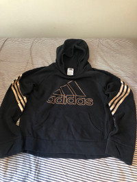 Adidas black& rose gold hoodie XL fits like a Small 