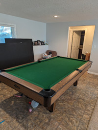 4'x8' Slate Pool Table with Many Accessories