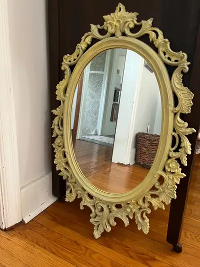 Vintage oval mirror, View more