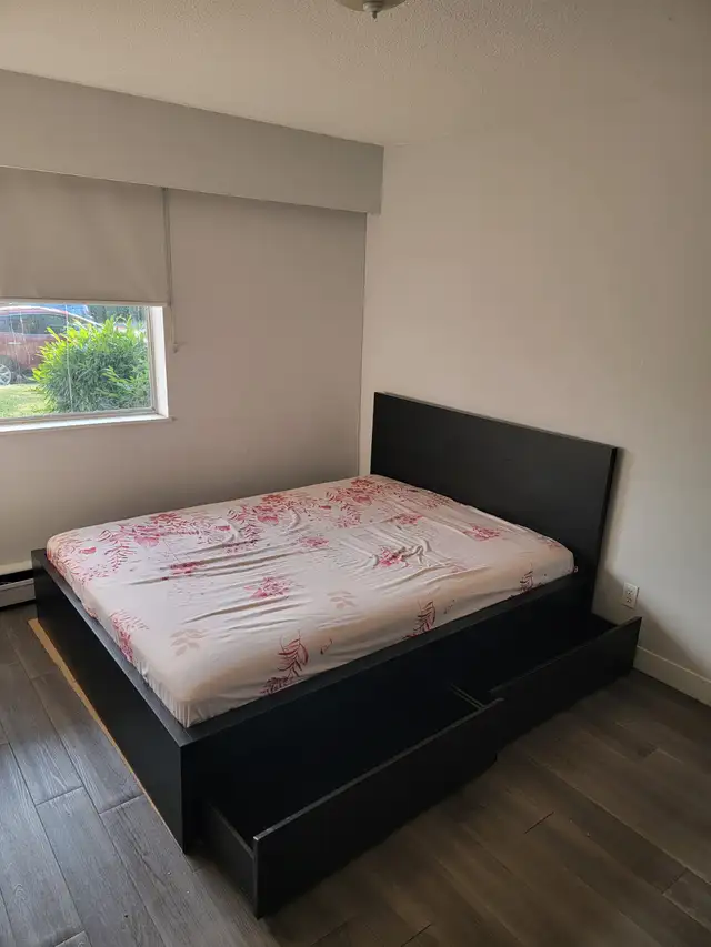 Queen size bed frame + board + 8 inches Queen size mattress in Beds & Mattresses in Richmond - Image 6